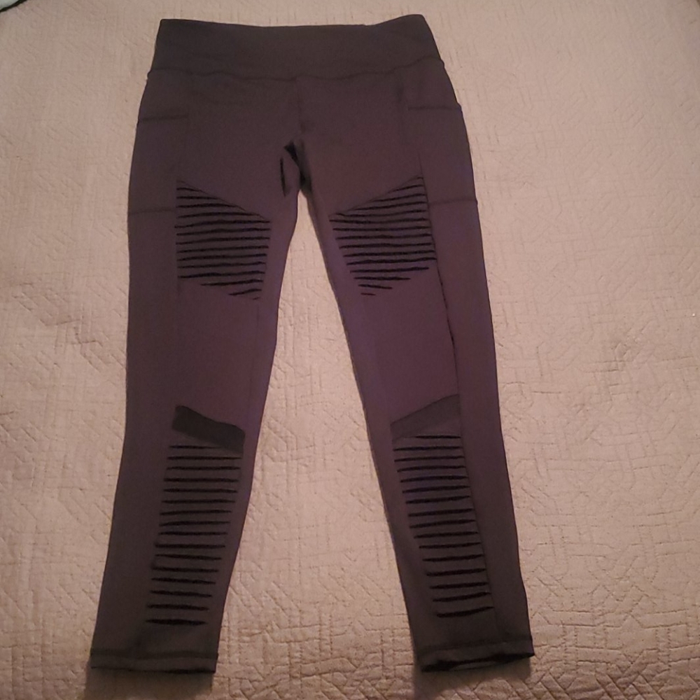 CVG Black Full Length Moto leggings